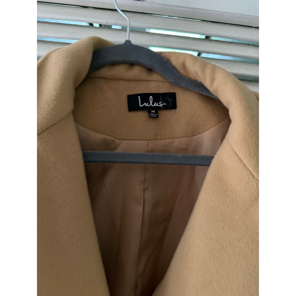 Lulus Harriet Long Double-Breasted Tan Coat - Picture 7 of 9